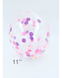 Confetti Balloon - Purple/Fuchsia/Light Pink/White